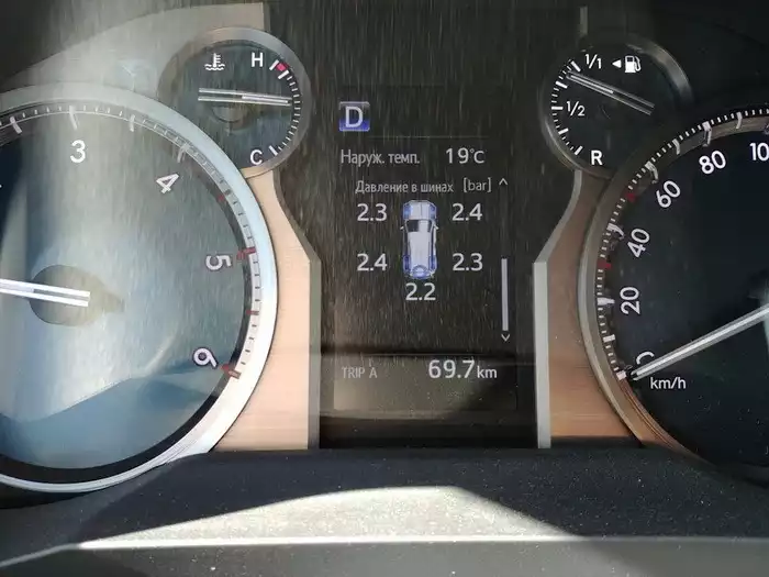 Показання датчиків тиску Прадо 150