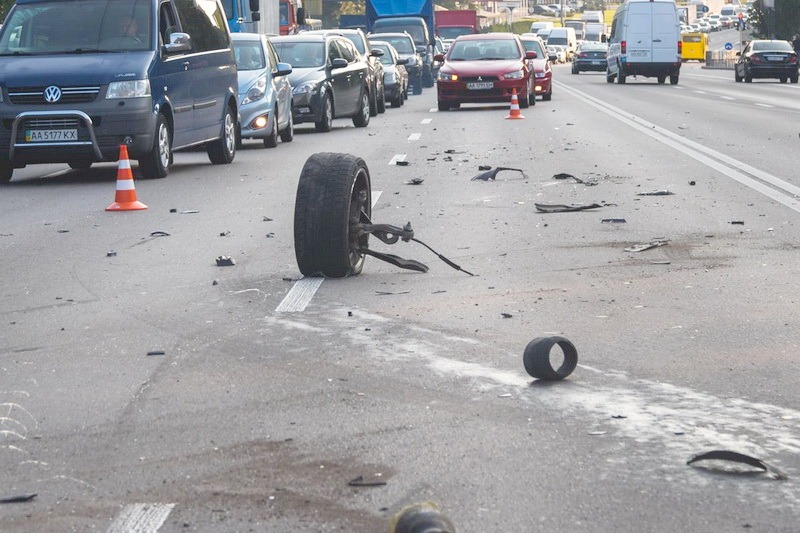 Traffic accident in Kyiv on the Boulevard of Friendship of Peoples