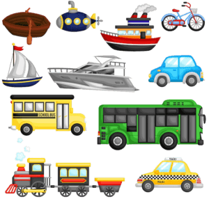 Різні види транспорту на одній картинці
