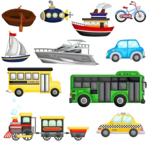 Different types of transport in one picture