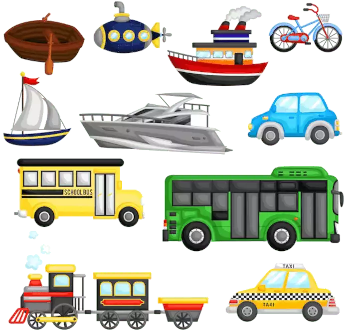 Different types of transport in one picture